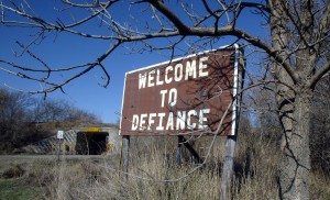 Defiance Town Sign