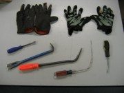 Burglary tools close up