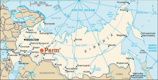 map of perm in russia